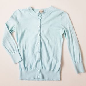 J. Crew The Clare Cardigan Baby Blue Spring XXS